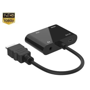 NBTech NB-4671 HDMI to HDMI, VGA Çevirici Adaptör , HDMI Vga Çevirici, (VGA ve HDMI Çıkışı Aynı Görüntü Aktarır)