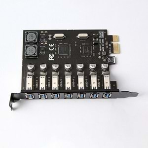 NBTech NB-4899 7 Port USB Hub, PCI Expres USB3.0 Kart 7 Port Çoklayıcı, PCI ex USB3.0 Çoklayıcı Kart (Win7/8/10/11, Linux, MacOs)
