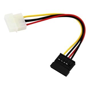 NBTech NB-4960 PSU Molex Sata Çevirici, Kasa içi HDD/DVD/SSD 4 pin Molex to Sata Power Güç Kablosu 15 cm