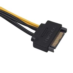 NBTech NB-5062 Sata To 8 Pin Ekran Kartı Power Çevirici, 6+2 Pin 8Pin Ekran Kartı Kablo, Bakır 20Cm