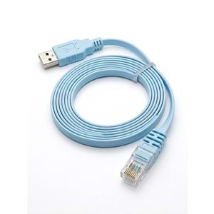 NBTech NB-5238 USB to RJ45 Console Yapılandırma Kablosu - Cisco, Huawei, HP ve Aruba Uyumlu Konsol Kablosu