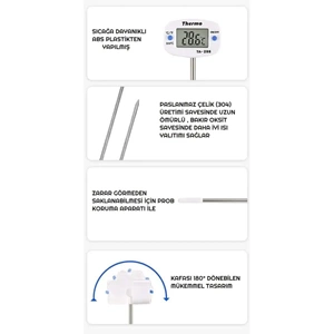 NBTech NB-60 Digital Mutfak Termometresi, Dijital Termometre, Çok Amaçlı Dijital Termometre
