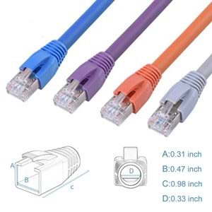 NBTech Nb-CAT7100 Cat7 RJ45 Koruma Kılıfı CAT7 Cover Gri 100 Adet