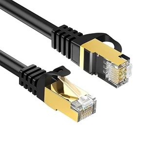NBTech NB-CAT715M Altın Uçlu Siyah Cat7 Ethernet Kablo 15 Metre Gigabit