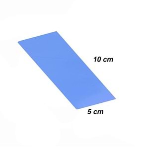 NBTech NB-PAD10 10x5 cm 1mm 11Gr Yüksek İletken Termal Pad, Mavi Thermal Pad (M2 ssd, Chipset, Cep telefonu, Notebook, PS4,PS5 Uyumlu)