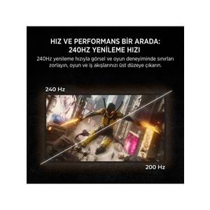 JAMES DONKEY RION R40 24’’ 240Hz GAMING MONITOR, Fhd Va Panel Gaming Monitör (Sıfır Ölü Piksel Garantili)