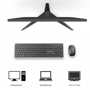 Philips SPT6318 Kablosuz Türkçe Q Klavye ve Mouse Seti - Siyah (Ergonomik ve Sessiz)