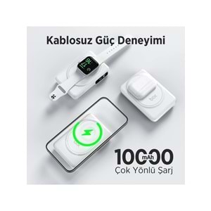 BIX TPB16 6’sı 1 Arada 10000mAh Manyetik OLED Ekranlı Kablosuz Powerbank