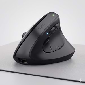 Trust 25146 Bayo+ Ergonomik Kablosuz Mouse – Şarj Edilebilir Sessiz Kablosuz Mouse