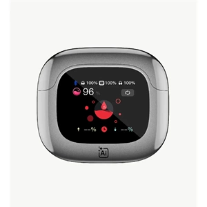 LinkTech TW50 Premium Gri Dokunmatik Ekran AI Destekli TWS Bluetooth 6.0 Kablosuz Kulaklık