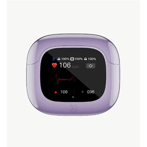 LinkTech TW50 Premium Mor Dokunmatik Ekran AI Destekli TWS Bluetooth 6.0 Kablosuz Kulaklık