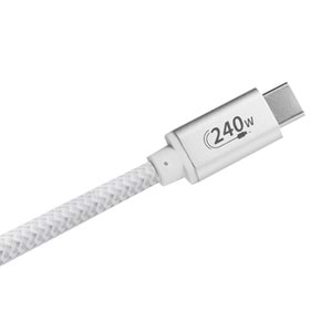 Dark Beyaz 1m USB Type-C 240W PD Ultra Hızlı Şarj ve 480Mbps Örgülü Kablo DK-CB-USB240PD101