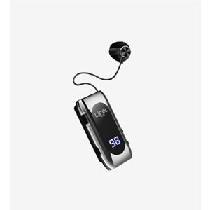 LinkTech V80 PRO Gri Makaralı Titreşimli Bluetooth Kulaklık, Göstergeli Bluetooth V5.2 Makaralı Kulaklık 20 Saat