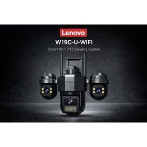 Lenovo W19C-U(JA-W11C-Z) 4G SIM Güvenlik Kamerası | 3 Lens PTZ Gece Görüşlü Akıllı Kamera