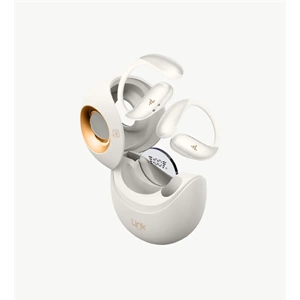 LinkTech X166 Cream Açık Kulak Tasarım AI Dijital Ekranlı Bluetooth 6.0 Kablosuz Kulaklık
