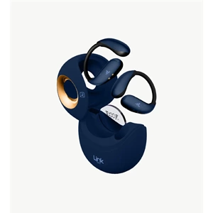 LinkTech X166 Dark Blue Açık Kulak Tasarım AI Dijital Ekranlı Bluetooth 6.0 Kablosuz Kulaklık