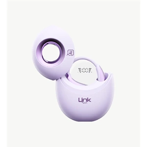 LinkTech X166 Purple Açık Kulak Tasarım AI Dijital Ekranlı Bluetooth 6.0 Kablosuz Kulaklık