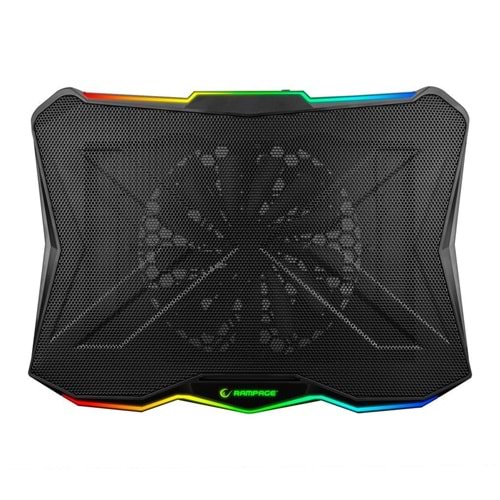 Rampage AD-RC8 SHOWY Siyah 180mm Fan 15-17 RGB Işıklı Notebook Soğutucu Stand OUTLET
