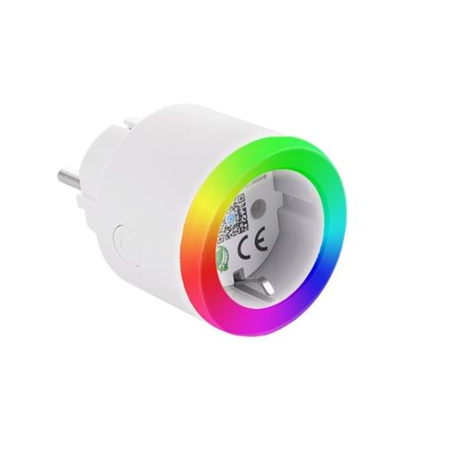 S-Link Swapp SL-03 16A Akım Korumalı Akıllı Priz RGB Işıklı 2.4 G Wifi TUYA Destekli