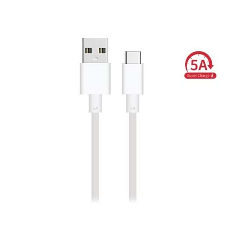 Hytech HY-X480 5A Usb 3.1 to Type-C 1m Beyaz Süper Hızlı Data+Şarj Kablosu