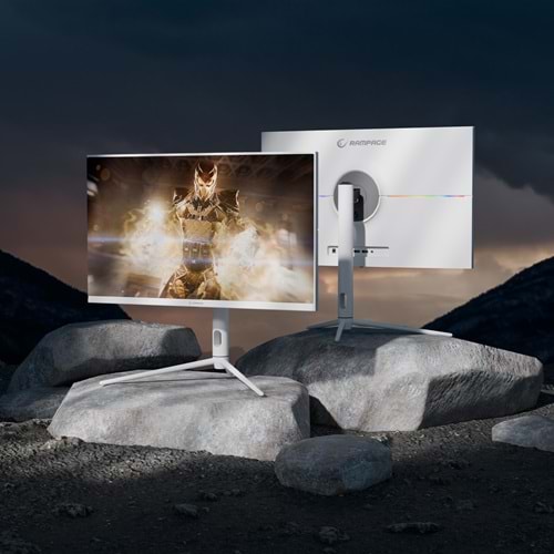 Rampage GLACIER GL27R180Q 27 180Hz 1ms AUO IPS QHD 2K AdaptiveSync RGB Pivot Beyaz Flat Oyuncu Monitörü