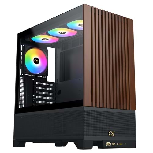 Xigmatek EN42201 ENDORPHIN WD Siyah TYPE-C Ahşap Ön Panel 4*12cm ARGB+Kumanda E-ATX Big-T Gaming Oyuncu Kasası