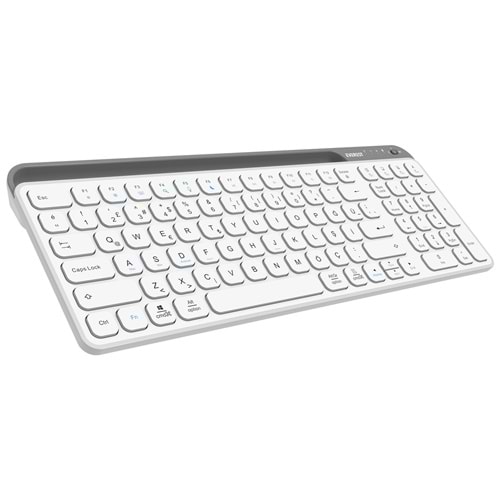 Everest KB-BT90 Beyaz/Gri Bluetooth 2.4G Kablosuz Şarjlı Q Klavye