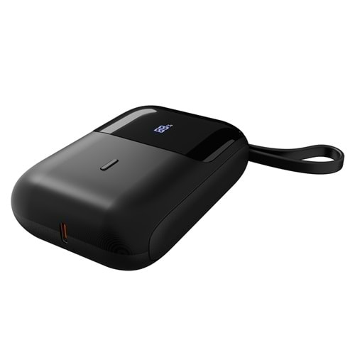 S-link P109M 10000mAh PD20W+QC18W+HSC22.5W Siyah LCD Taşınabilir Pil Şarj Cihazı Powerbank