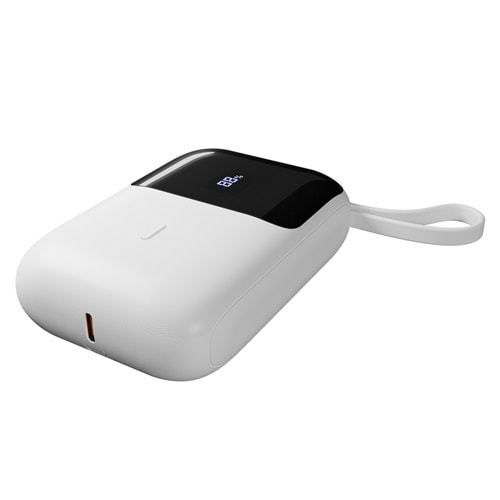 S-link P109M 10000mAh PD20W+QC18W+HSC22.5W Beyaz LCD Taşınabilir Pil Şarj Cihazı Powerbank