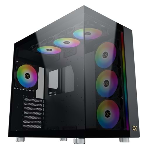 Xigmatek EN44434 AQUA ULTRA Siyah Type-C+3 Yön Temperli Cam 7x12cm ARGB Fan+Kumanda E-ATX Gaming Oyuncu Kasası