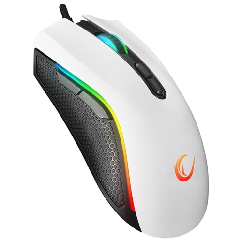 Rampage SMX-R44 V2 Makrolu Beyaz 12800 DPI RGB LED 80 Milyon Huano Switch Gaming Oyuncu Mouse
