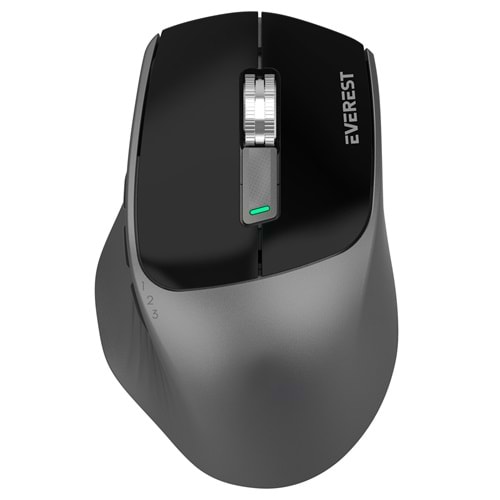 Everest SM-BT24 Usb Metalik Siyah 2in1 Bluetooth ve 2.4GHz Kablosuz Mouse