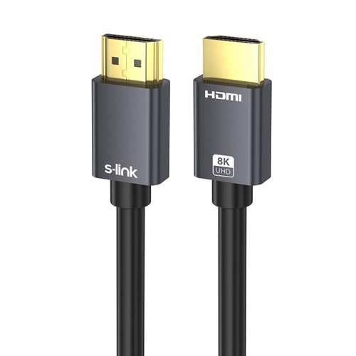 S-link SL-HM8K15 HDMI TO HDMI 1,5m v2.1 8K60 HZ 4K 120HZ Kablo, 8K Hdmi Kablo