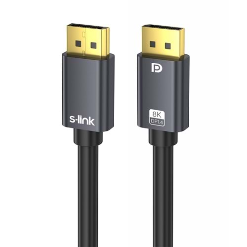 S-Link SL-SDP8K02 DisplayPort 2.1 2 Metre 8K 60Hz DisplayPort Erkek-Erkek Kablo