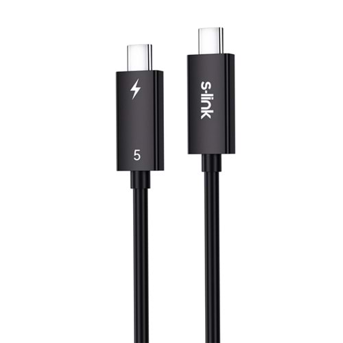 S-link SL-TC512 Thunderbolt 5.0 1.2m 8k 60HZ PD240W TypeC to TypeC 80Gbps Hızlı Data Kablosu