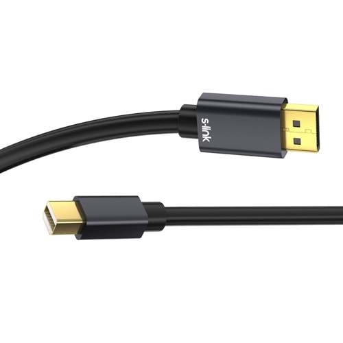 S-link SL-MDP01 Mini DisplayPort to HDMI 1,5m Dönüştürücü Kablo