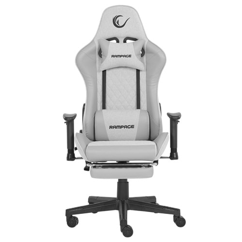 Rampage KL-R27 Elemental Ayak Dayama Terletmez Kumaş Gri/Karbon Gaming Oyuncu Koltuğu OUTLET