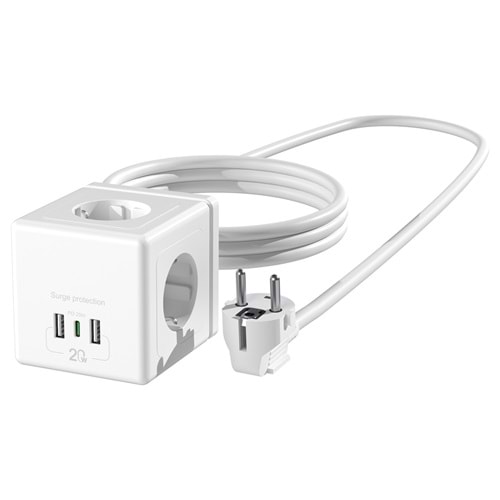 S-link PRZ04 4 Soketli 2 USB + Type-C PD20W 2M Akım Korumalı Priz
