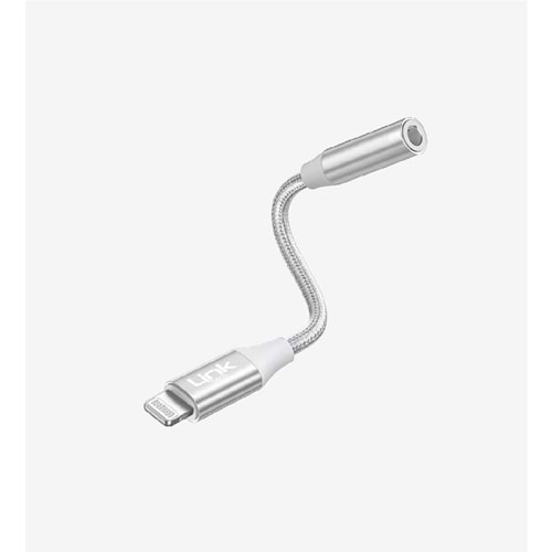 LinkTech A199 Beyaz Lightning to 3.5mm AUX Çevirici Dönüştürücü