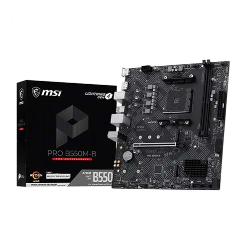 MSI PRO B550M-B AM4 DDR4 HDMI DisplayPort 2xM.2 USB 3.2 mATX Anakart