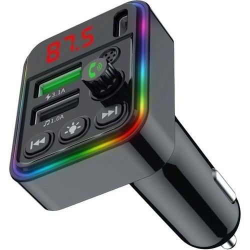 Concord C-617 Bluetooth 5.1 2xUSB Desteği Çift 5V 3.1A RGB Bluetooth Fm Transmitter