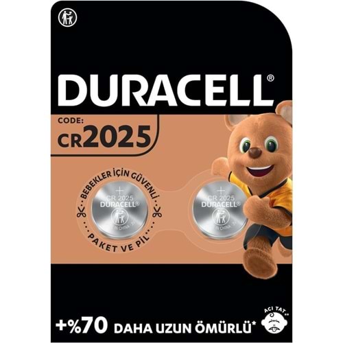 Duracell Cr2025 Lithium 3V Pil