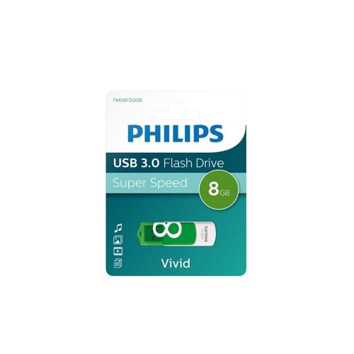 Philips 8GB Vivid Edition FM08FD00B USB 3.0 Flash Bellek