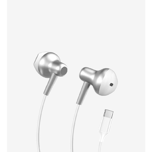 LinkTech H678 Gri Premium Metal Süper Bas Kulak İçi Type-C Kablolu Kulaklık