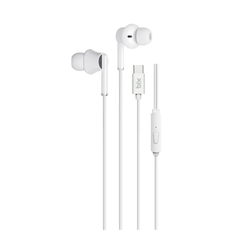 BİX HF01C Type-C 14mm Extra Bass Mikrofonlu Kulak İçi Kulaklık Beyaz