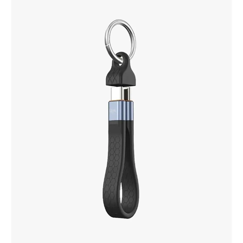 Linktech K623 Ultra Hızlı USB 4.0 Type-C to Type-C 240W Siyah Anahtarlık Şarj ve Data Kablosu