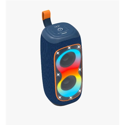 Linktech LBS-R118 R118 Mavi LED Işık Efektli IPX5 Sertifikalı Bluetooth Hoparlör