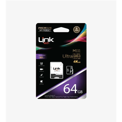 Linktech Ultra M111 64GB Micro SDHC 90MB/s Hafıza Kartı