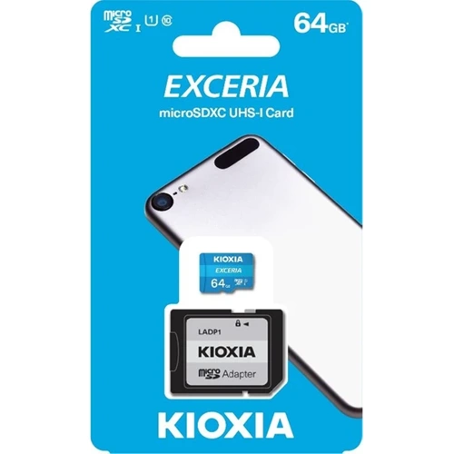 Kioxia Exceria 64GB MicroSDXC UHS-I Class 10 100MB/s Hafıza Kartı LMEX1L064GG2