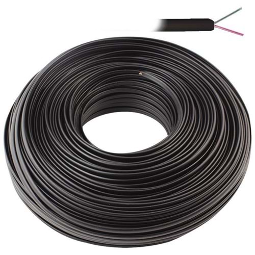 PrimeX LN-TEL44 100 Metre Telefon Kablosu, 2 Canlı ADSL Telefon Kablosu, 2 Canlı Kablo Siyah